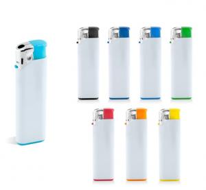 Бяла запалка с цветни елементи