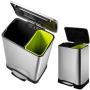 EKO Кош за разделно събиране на отпадъци с педал “NEO-CUBE“ - 28 л. + 18 л