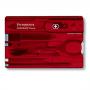 Швейцарски джобен нож-карта Victorinox SwissCard Ruby, блистер