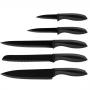 MAKU К-т 5 бр стоманени ножове с керамично покритие - черни