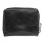 Дамско портмоне черно с гладка кожа - ROSSI