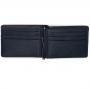 Кожен портфейл с щипка за пари Mywalit Black Blue