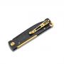 Джобен нож Boker Plus Atlas Black Stonewash Brass