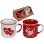 Комплект керамични чаши "Love" & "You and Me", 330 мл