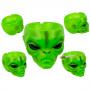 Пепелник, глава на извънземно, полстоун, зелен