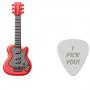 Значка Metalmorphose Fashion Rock Guitar & Plectrum
