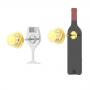 Значка Metalmorphose Fashion Wine & Wineglass