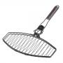 MUSTANG Решетка / скара за риба за барбекю с незалепващо покритие и мобилна дръжка - 24 х 41 см.