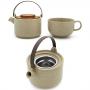BREDEMEIJER Керамичен сет за чай с филтър и бамбуков капак “Umea“ -  0,5 л