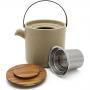 BREDEMEIJER Керамичен сет за чай с филтър и приставка за подгряване “Umea“- бежов - 1,2 л