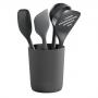 ZYLISS Комплект кухненски прибори със стойка - 5 части - сиви