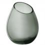 BLOMUS Стъклена ваза DROP, Ø19 см - цвят опушено сиво (Smoke)