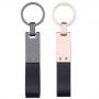 Метален ключодържател с еко кожа