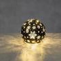 FINNLUMOR Декоративна 3D LED стъклена топка Снежинка 12 см
