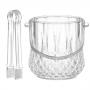 4Living Стъклен съд за лед с щипки