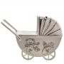 Посребрена касичка бебешка количка Bambino