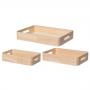 4LIVING Комплект от 3 бр. дървени табли / подноси