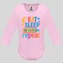 Бебешко боди с надпис - EAT, SLEEP, BE CUTE, REPEAT