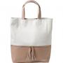 Луксозна чанта в бяло и бежово - Pompadour Rose