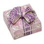 Кутия за бижута - панделка розова