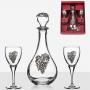 Сет бутилка и две чаши за вино