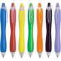 Седем цвята химикалка с безцветен прозрачен клипс