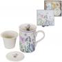 Керамичен MUG чай с филтър с капаче - Лавандула