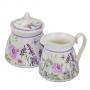 Луксозен сет захарница и каничка - Лавандула