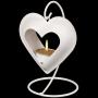 Фенер сърце - бял