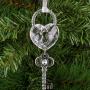 Висулка сърце и ключ - прозрачен