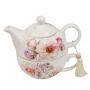 Комплект чаша и чайник - Роза