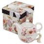 Комплект чаша и чайник - Роза