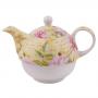 Комплект чаша и чайник - Роза