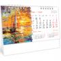 Луксозен настолен календар с твърда подвързия - акварелна техника 2026г
