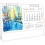 Луксозен настолен календар с твърда подвързия - акварелна техника 2024г