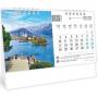 Календар пирамидка TRAVEL - Цветни месеци - 7 листов, настолен работен календар - 2024г