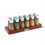 Комплект за подправки CROFT - дървена стойка и 12 бурканчета