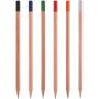 Дървен молив с цветен накрайник - 6 цвята