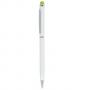 Бяла химикалка с цветен стилус