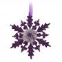 Висулка снежинка - цвят пурпур