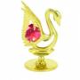 Малък лебед злато с кристал на Swarovski