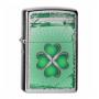 Запалка Zippo Street Chrome Clover Grunge