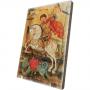 Картина върху врачански камък - 13x18 см - икона Свети Георги