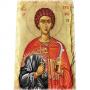Картина върху врачански камък - 13x18 см - икона Свети Трифон