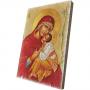 Картина върху врачански камък - 20x30 см - икона Дева Мария и Младенеца
