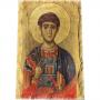 Картина върху врачански камък - 20x30 см - икона Свети Димитър