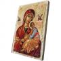 Картина върху врачански камък - 20x30 cm - икона Дева Мария и Младенеца