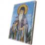 Картина върху врачански камък - 20x30 см - икона Свети Иван Рилски