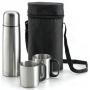 Комплект - Метален термос с две чаши