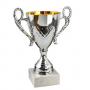 Детска спортна купа, сребърно/златно покритие - височина 18.5 см